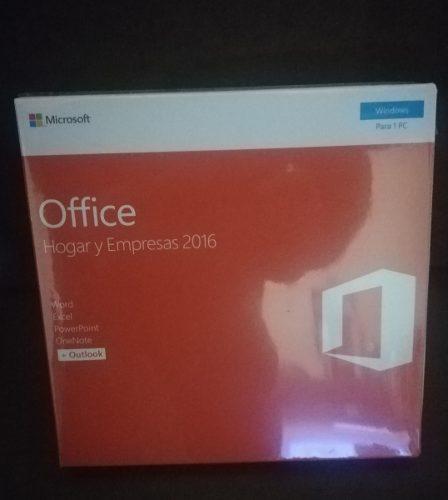Microsoft Office 2016 Hogar Y Empresas - Caja Sellada