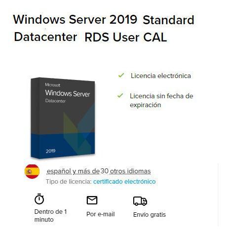 Microsoft Server 2019 Standard Licencia Retail