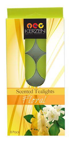 Velas Kerzen Tea Light Con Aroma Floral 8 Unidades