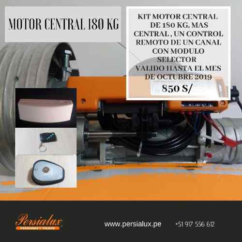 Motor, Central Y Control Remoto De Puerta Enrollable 180 Kg.