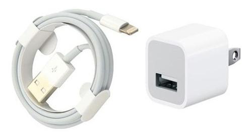 Cargador iPhone Apple Original Base Pared + Cable Lightning