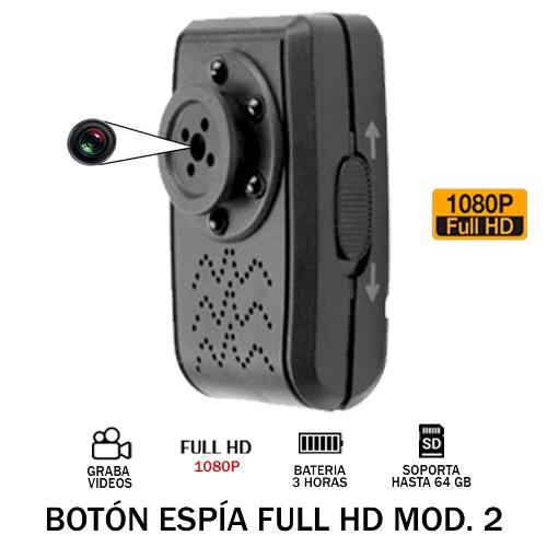 Cámara Botón Espía Full Hd 1080p Infrarroja Oculta 3h