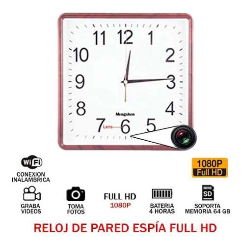 Reloj De Pared Con Cámara Espía Full Hd 1080p Wifi