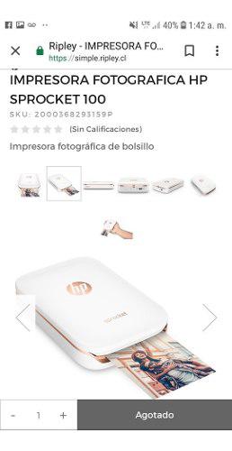 Impresora Instantanea Hp Sprocket Blanco Nuevo