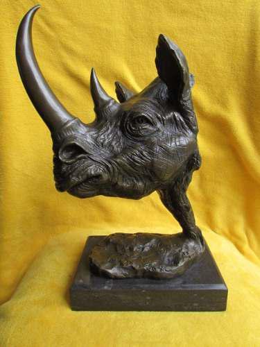 Tesoros Escultura De Bronce Rinoceronte