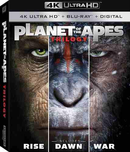 Blu Ray Planeta De Los Simios Trilogía 2d- 4k Stock- Nuevo