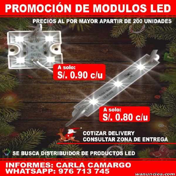MODULOS LED 5054 ULTRABRILLANTE BLANCO FRIO 12V PROMOCION