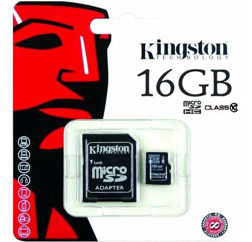 Memoria Microsd 16gb Clase 10 + Adaptador Sd Kingston Isc