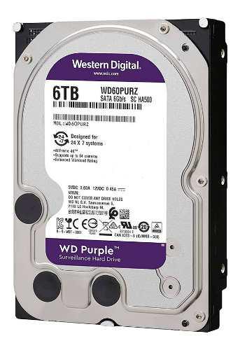 Hdd 3.5 Wd Purple 6tb 5400rpm 64mb Sata 3.0 - 6gb/s