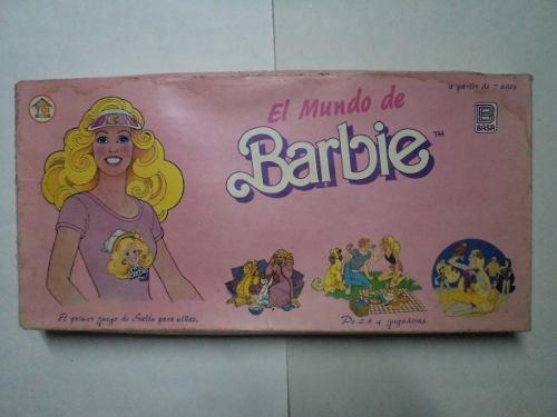 Juego De Mesa - El Mundo De Barbie - Basa - Antiguo - Usado
