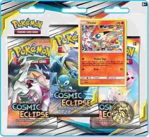 Pokemon Cartas Cosmic Eclipse Blister Pack 3 Sobres