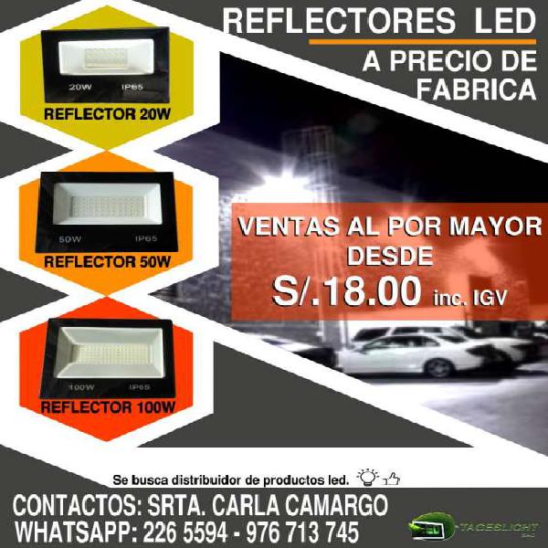 Reflector led ip65 exterior alto brillo calidad a1 18.00 en