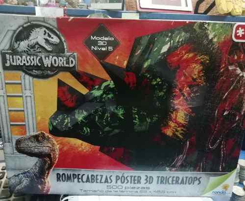 Rompecabezas Póster 3d Triceratpos Jurassic World 500