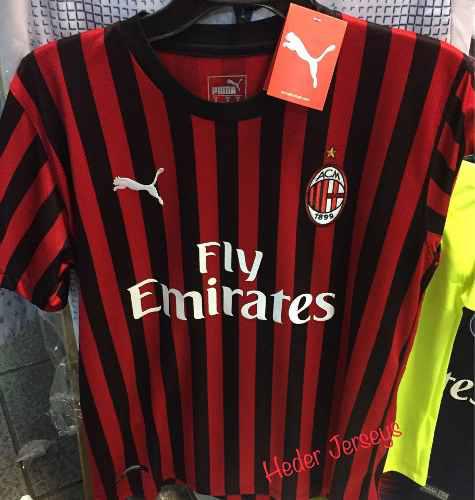 Camiseta Ac Milan De Italia Local Kit 2019 / 2020