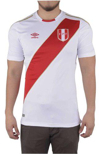 Camiseta Peru Blanca Mundial Rusia 2018 Talla S M L Xl