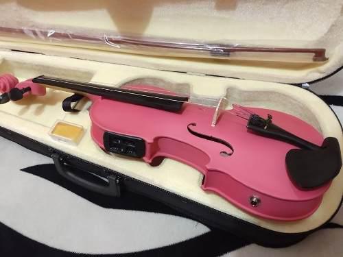 Nuevo!!!! Violin Importado, Color Rosado Electroacustico