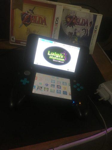 Nintendo 2ds Xl Negro- Turquesa Flaseada