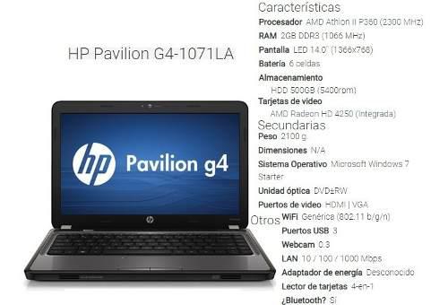 Laptop Hp Pavilion G4 - Desarme - Los Olivos