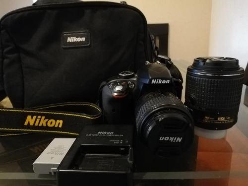 Cámara Nikon D3300 De 24.2 Mpxs + 2 Lentes (18 Y 200 Mm)