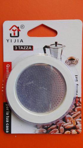 Juntas+filtro Cafetera Moka Comercial 3 Tazas Tipo Bialetti