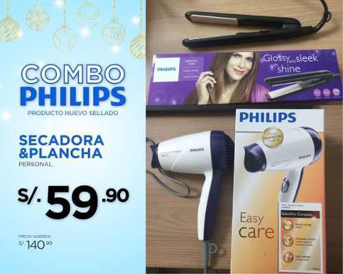 Alisadora De Cabello Y Secadora Philips