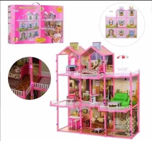 Casa De Muñeca Tres Pisos Para Barbie