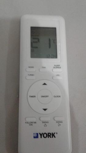 Control Remoto Para Aire Acondicionado York Type: Rg94a/bgef