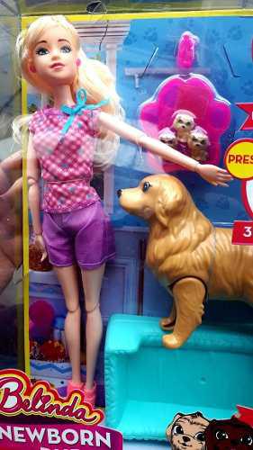 Muñeca Barbie Fashion Doll Mascota Que Tiene Cachorros.
