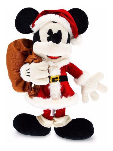 Peluche 48cm Disney Store Mickey Mouse Especial Papa Noel