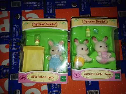 Sylvanian Families -chocolate Rabbit Twin Y Milk Rabbit Baby