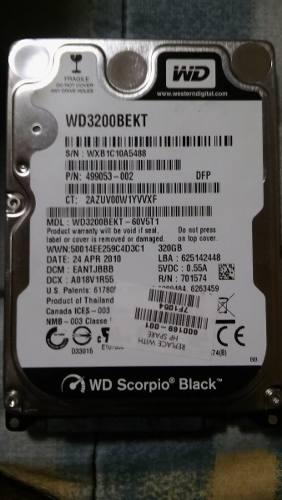 Disco Duro 320gb Wd Scorpio Black