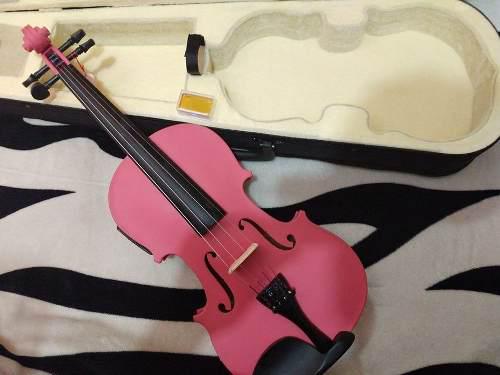 Ocacion Violin Importado, Color Rosado Electroacustico