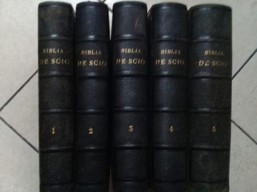 Biblia De Scio - Vulgata Latina 5 Tomos 1870(traducida Al E