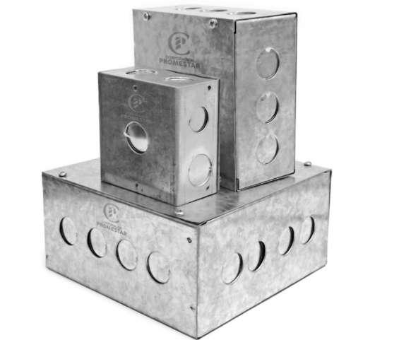 Caja cuadrada 4 x 4 de plancha galvanizado en Lima