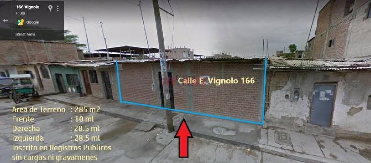 Terreno en Venta Calle Emilio Vignolo 166 Castilla Piura