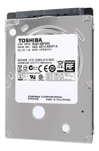Disco Duro Hdd 2.5 Toshiba Mobile Thin 500gb 7200rpm Sata