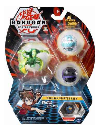 Bakugan Ventus Vicerox Starter Pack Kit X3 Unidades