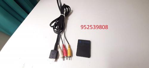 Memory Card 8mb + Cable Av Originales Para Ps2