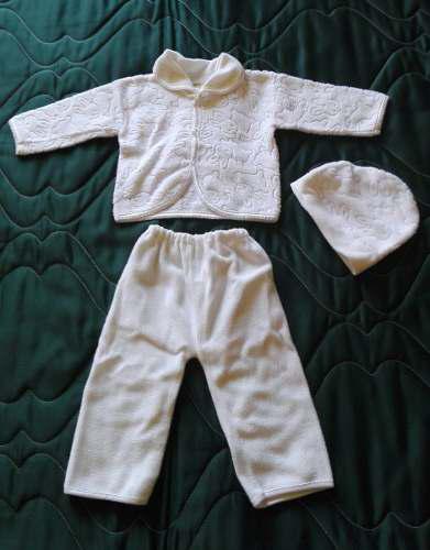 Conjunto Bebe Blanco - Talla De 0 A 4 Meses