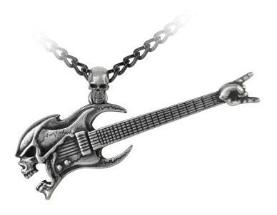 Dije Collar Guitarra Eléctrica Heavy Rock Style De Acero