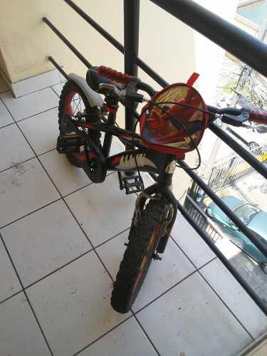 Bicicleta Rin 16 Negro/rojo Niños