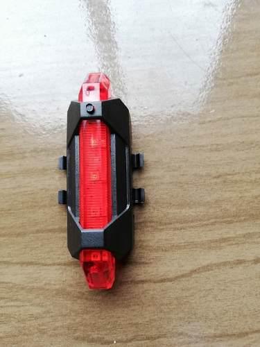 Luz Led Bicicleta Recargable Rojo.