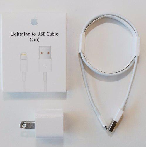 Cargador Para iPhone + Cable Usb Lightning 2m Apple Original