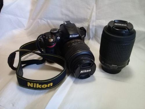 Camara Nikon D3200 + Objetivo 18-55 + Lente Nikkor 55-200