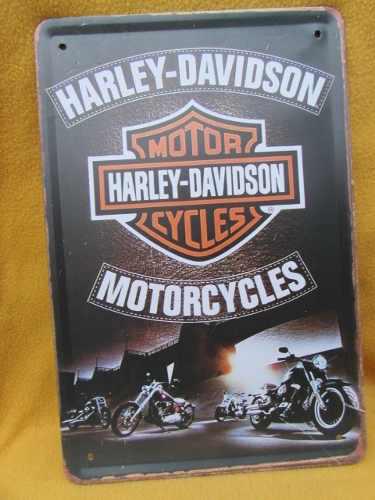Tesoros Letrero Publicitario Motor Cycles Harley Davidson