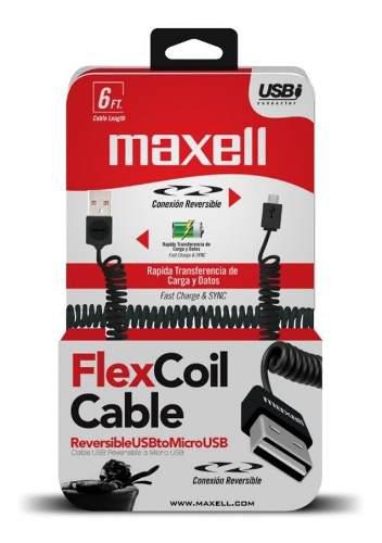 Cable Maxell Flexcoil Usb A Micro Usb 1.83m Musb-333