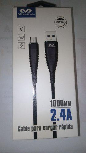 Cable Micro Usb, Cable De Datos Carga Rapida, Marca Miccell