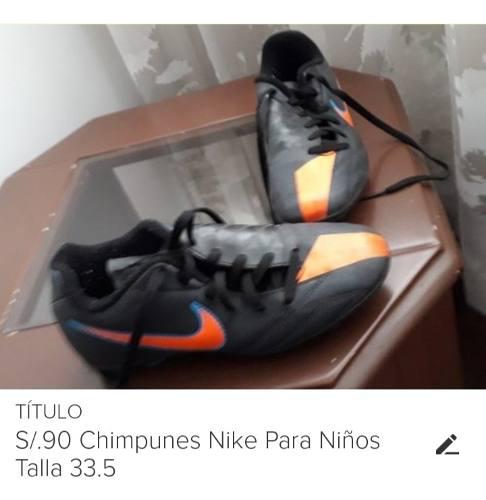 Chimpunes Niños Nike T 33.5