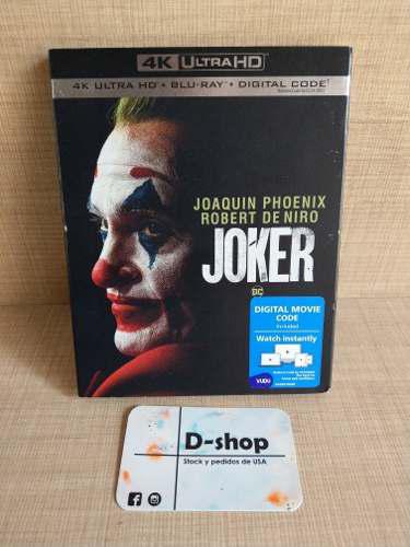 Joker Película Blu-ray 4k Slipcover Dc Nuevo Stock