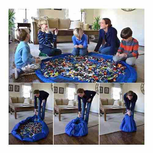 Lego, Alfombra Y Bolso Spinner Coche Para Juegos Bebe Y